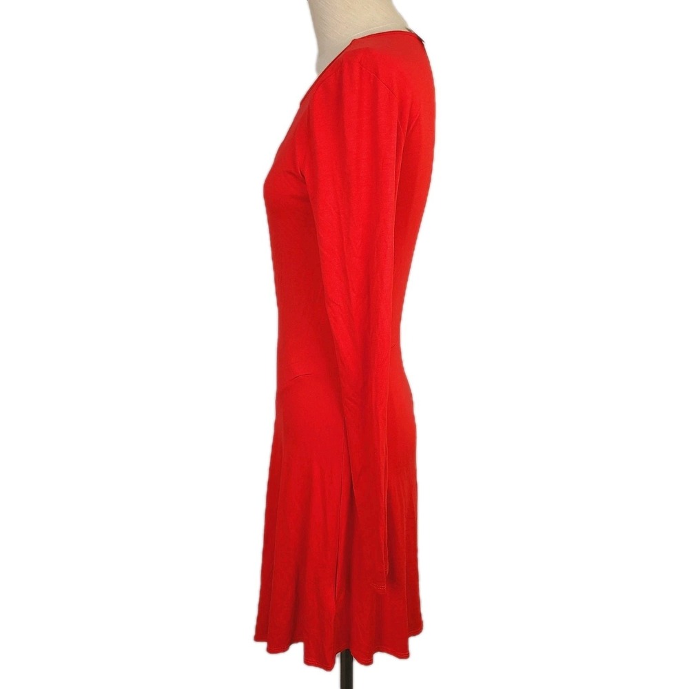 NEW Free People Beach mini dress red knit cut out long sleeve‎ bodycon S party - Picture 5 of 14